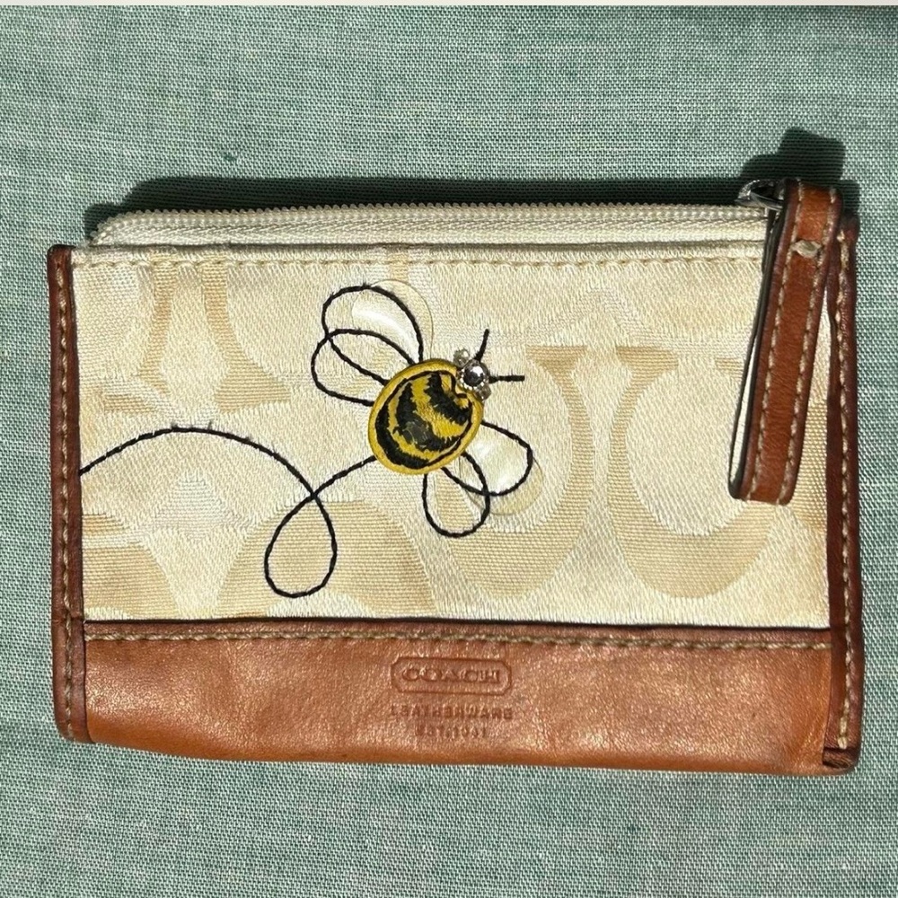 Rare Vintage Y2K Coach Optic Bumble Bee Wallet/Coin Purse